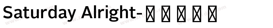 Saturday Alright字体转换